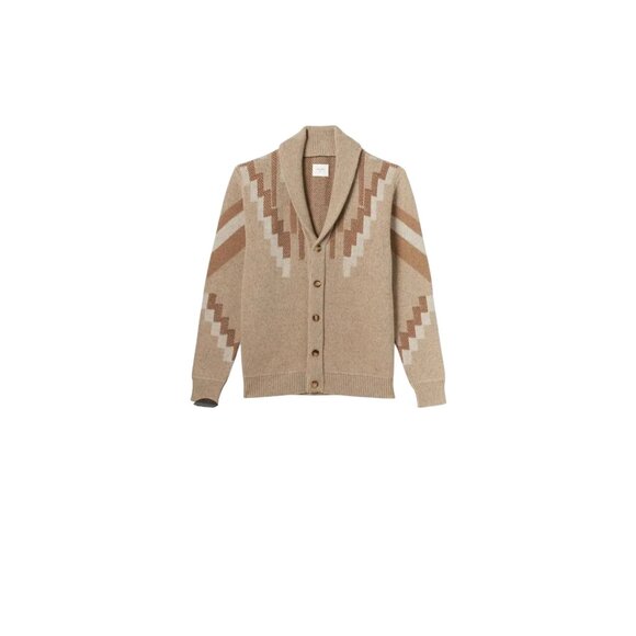 Billy Reid Other - Billy Reid Parsons Cardigan XL Camel Sweater Shawl Collar Cashmere Wool Silk Men